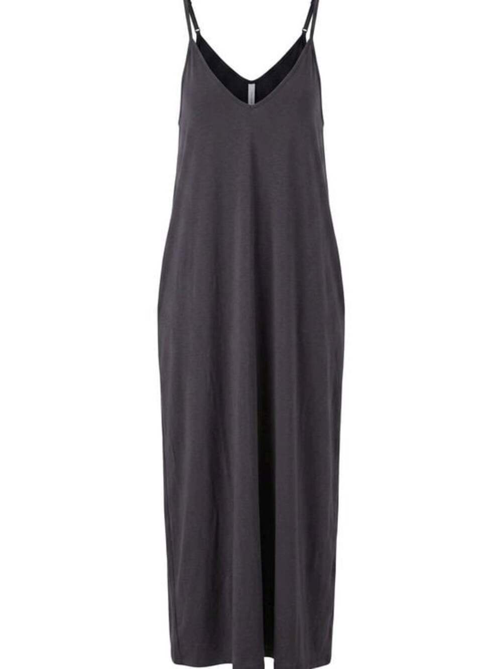 Zenana Outfitters Charcoal V-Neck Maxi Slip Dress